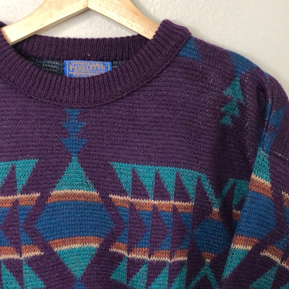 Pendleton purple wool sweater